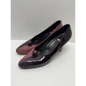 Vintage Italo Colombo Black and Dark Blush Rose Heels